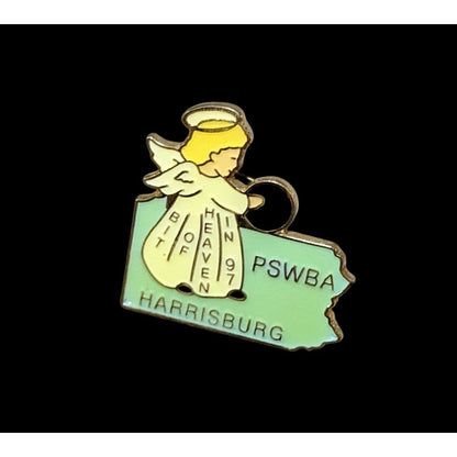 Vintage 1997 PSWBA Bowling Angel Lapel Pin