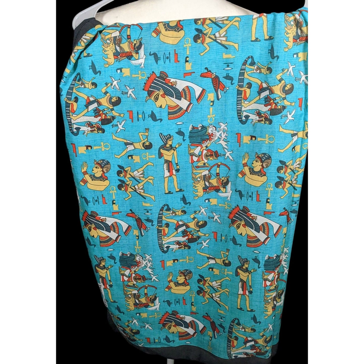 Vintage Teal Egyptian Souvenir Ehab Scarf