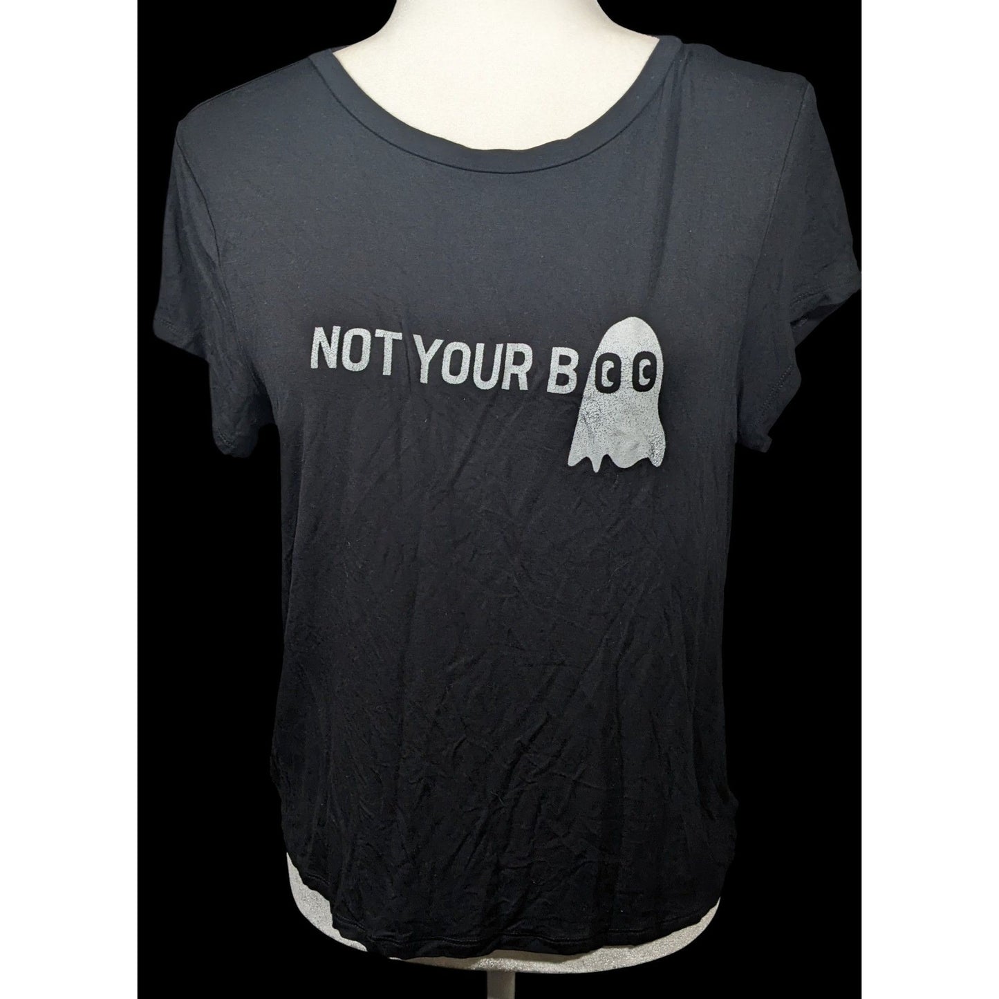 AEO Gothic Halloween Not Your Boo Ghost Shirt Size Large