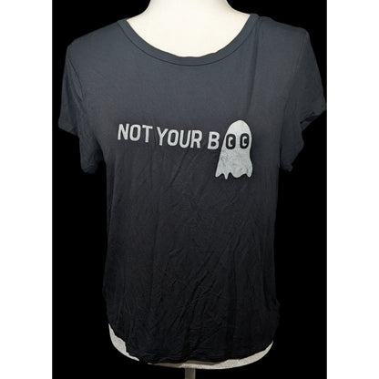 AEO Gothic Halloween Not Your Boo Ghost Shirt Size Large