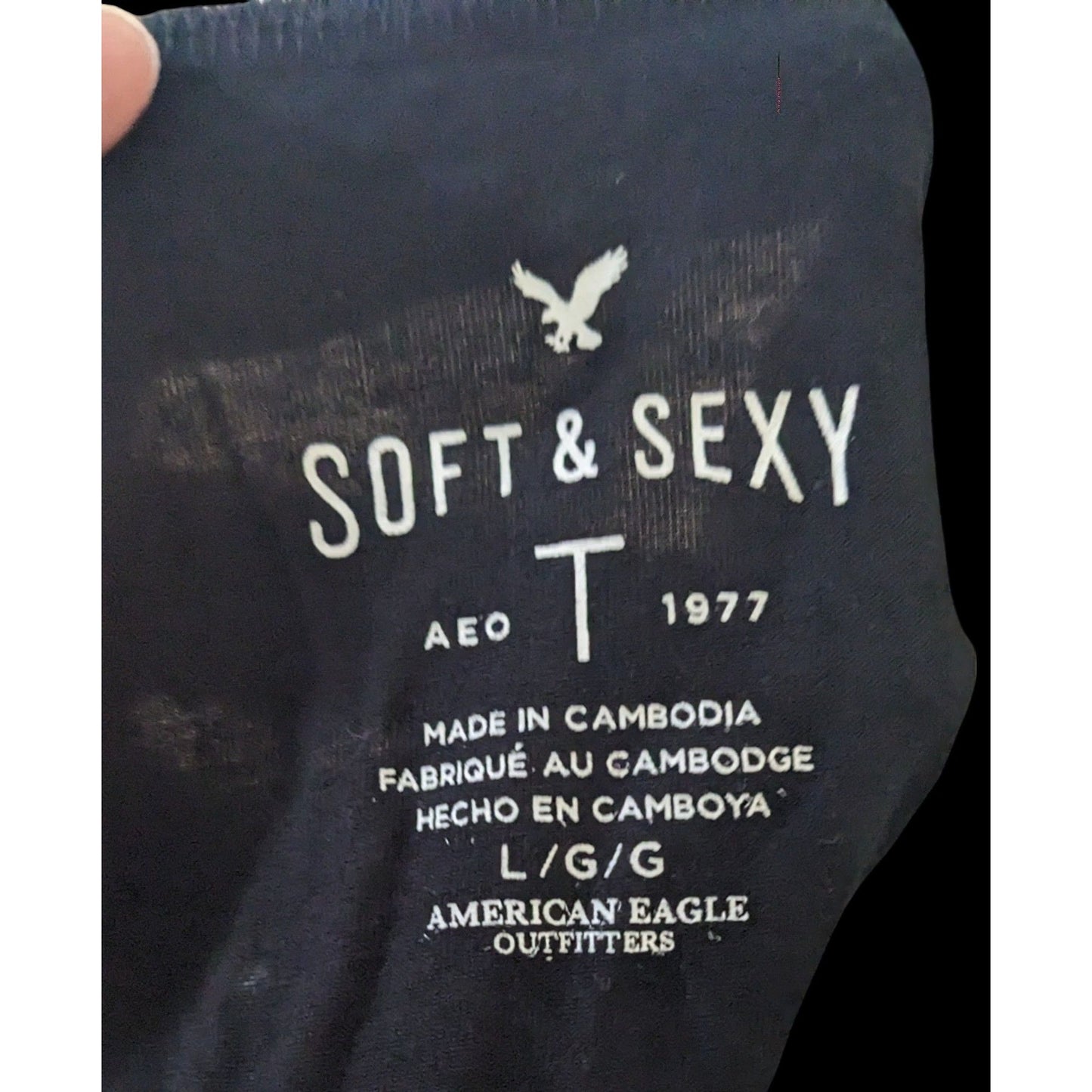 AEO Gothic Halloween Not Your Boo Ghost Shirt Size Large