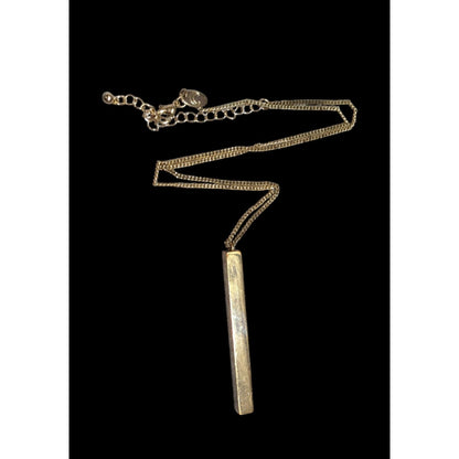 Charming Charlie Modern Elegant Gold Told Pillar Necklace