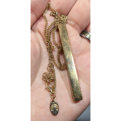 Charming Charlie Modern Elegant Gold Told Pillar Necklace