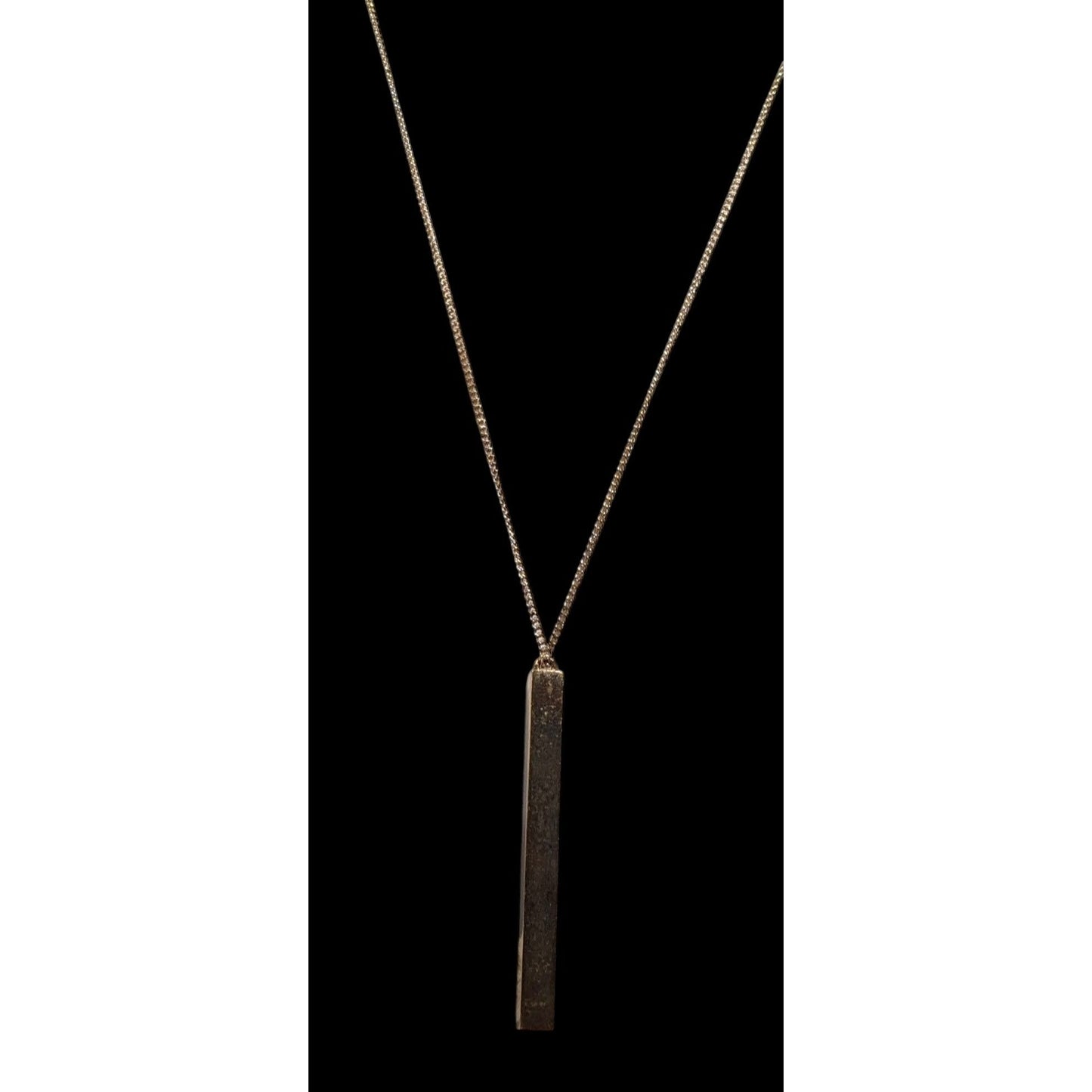 Charming Charlie Modern Elegant Gold Told Pillar Necklace