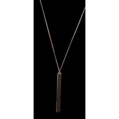 Charming Charlie Modern Elegant Gold Told Pillar Necklace