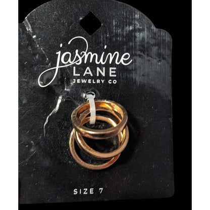 Jasmine Lane Gold Tone Three ring Set Size 7