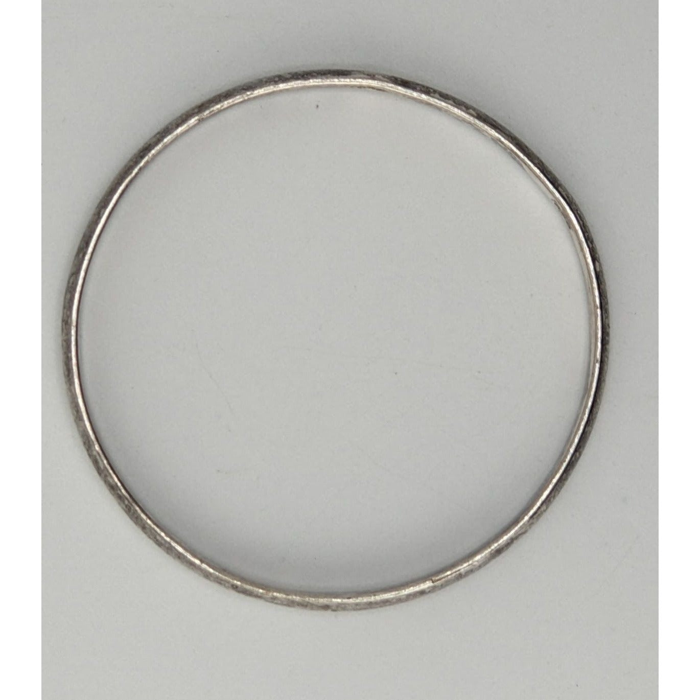 Vintage Taxco Mexico Sterling Silver Bangle Bracelet 1950s Minimalist Handcrafted Artisan Jewelry