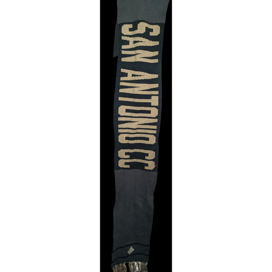 San Antonio CC Grey And Tan Scarf With Fringe