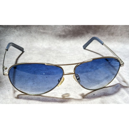 Cole Haan Blue And Silver Aviator Sunglasses