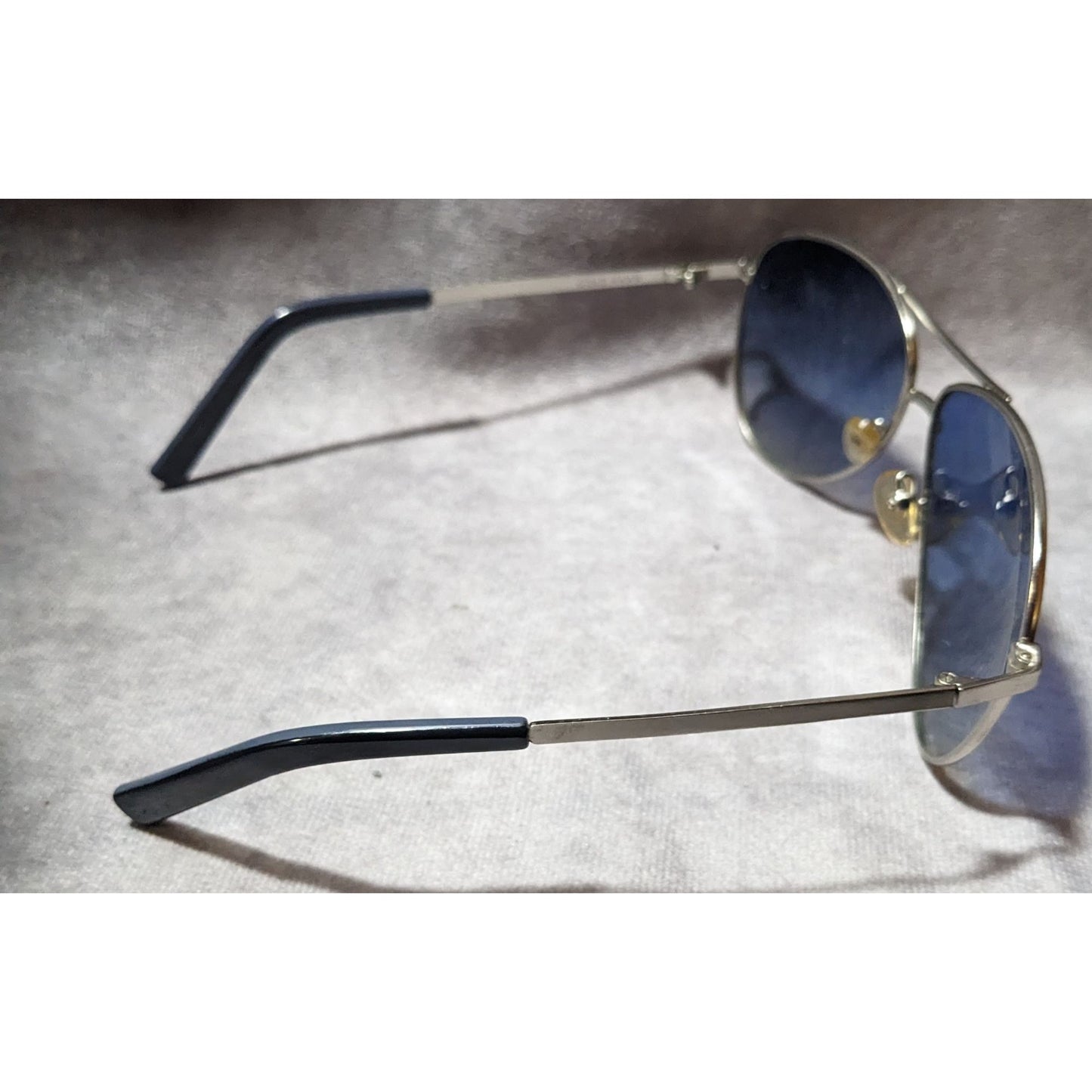 Cole Haan Blue And Silver Aviator Sunglasses