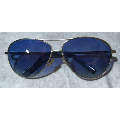 Cole Haan Blue And Silver Aviator Sunglasses