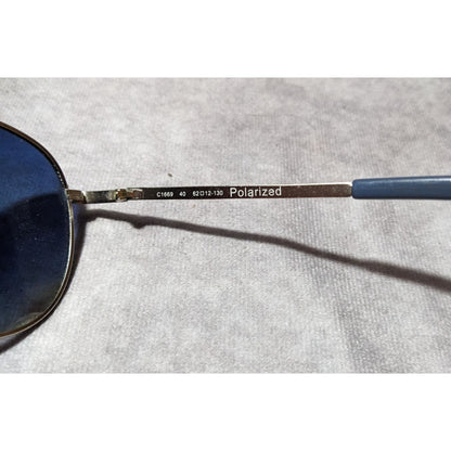 Cole Haan Blue And Silver Aviator Sunglasses