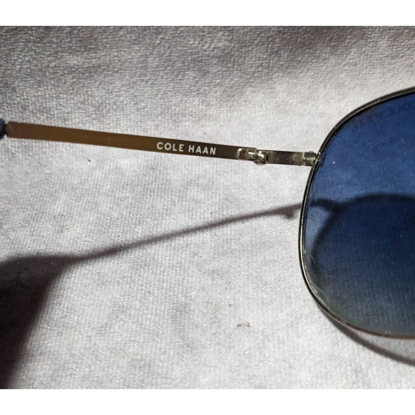 Cole Haan Blue And Silver Aviator Sunglasses