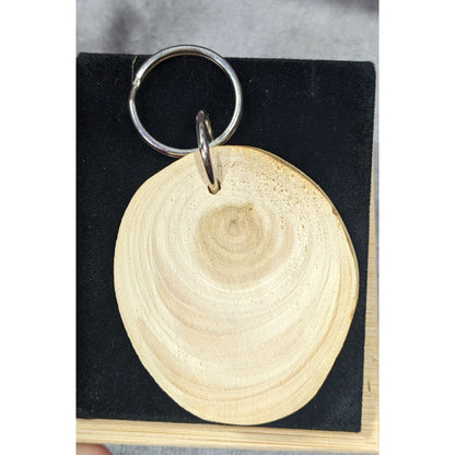 Costa Rica Butterfly Painted Wooden Keychain