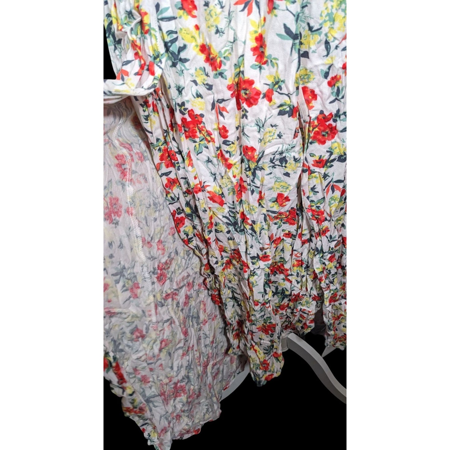 Lush Retro Easy On The Eyes Floral Print Maxi Dress With Side Cutouts