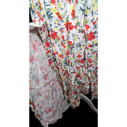 Lush Retro Easy On The Eyes Floral Print Maxi Dress With Side Cutouts