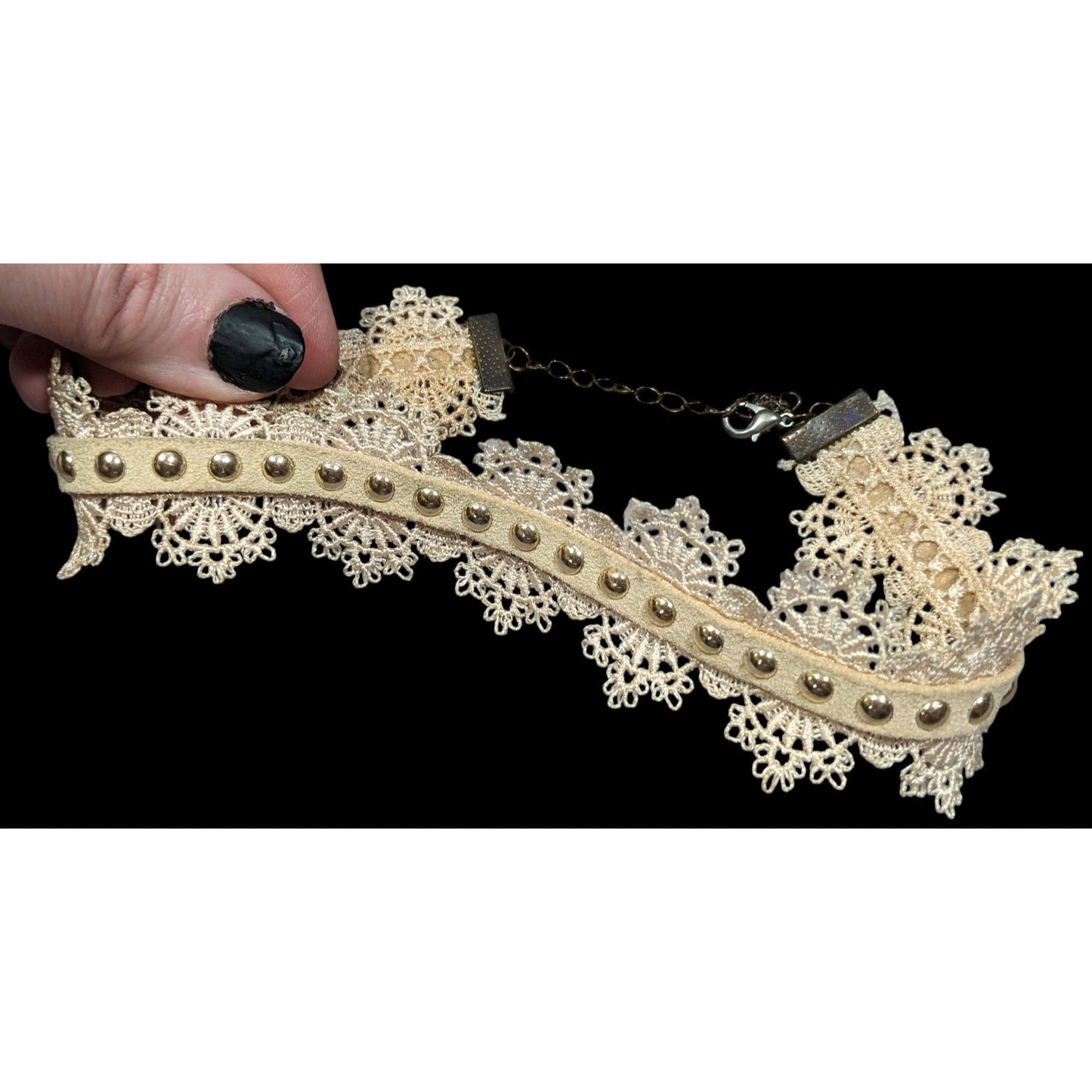 Coquette Victorian Style Cream Lace Choker
