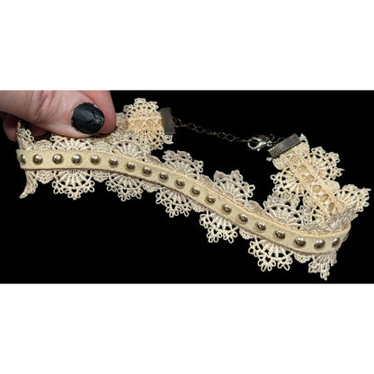 Coquette Victorian Style Cream Lace Choker