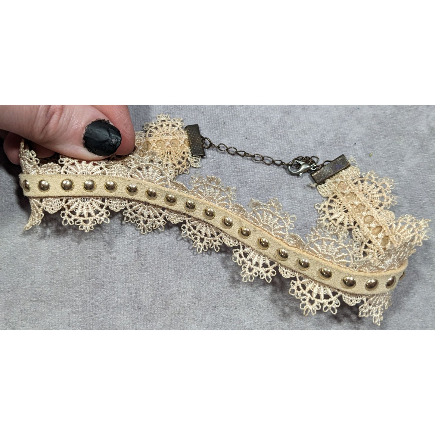 Coquette Victorian Style Cream Lace Choker