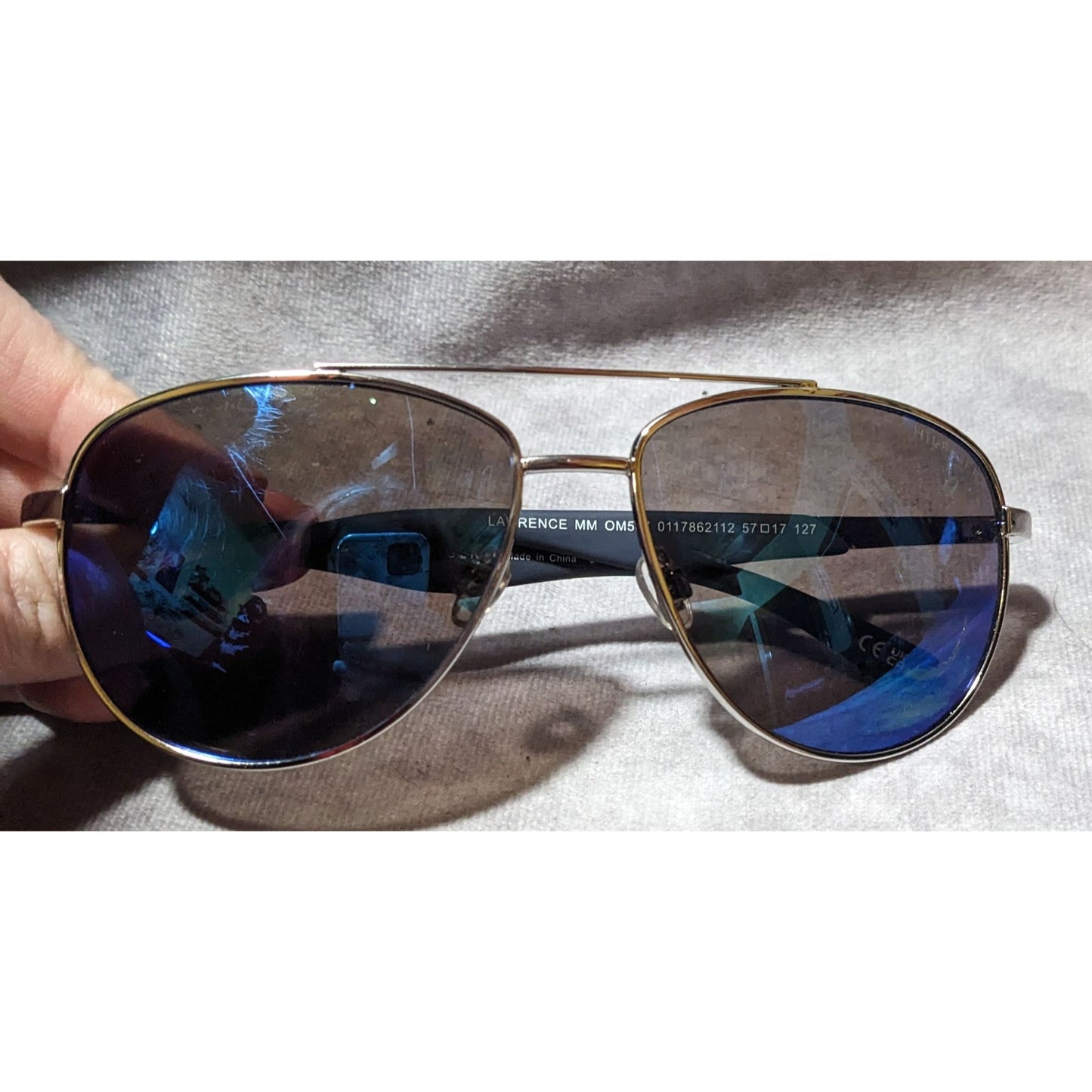 Tommy Hilfiger Lawrence OM587 Blue Aviator Sunglasses