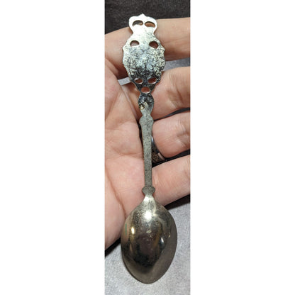Vintage Travel Metal Silver Tone Switzerland Crest Souvenir Spoon 4 3/4 Inch
