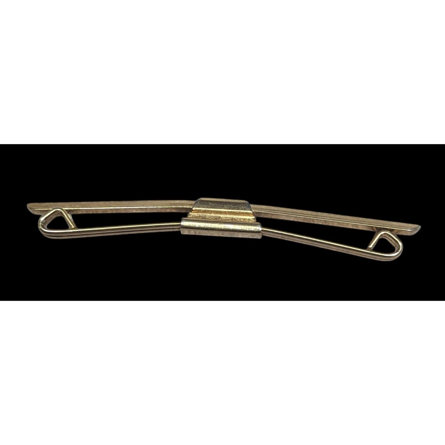 Vintage Elegant Slim Gold Tone Collar Bar