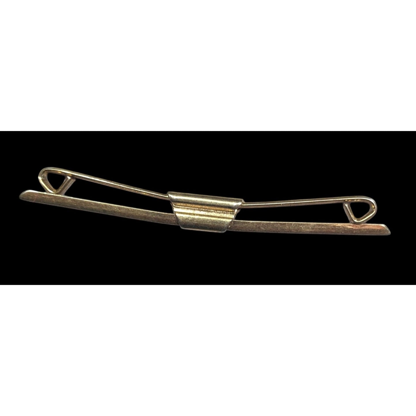 Vintage Elegant Slim Gold Tone Collar Bar