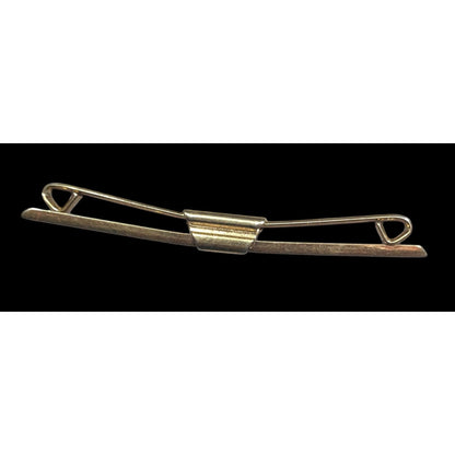 Vintage Elegant Slim Gold Tone Collar Bar