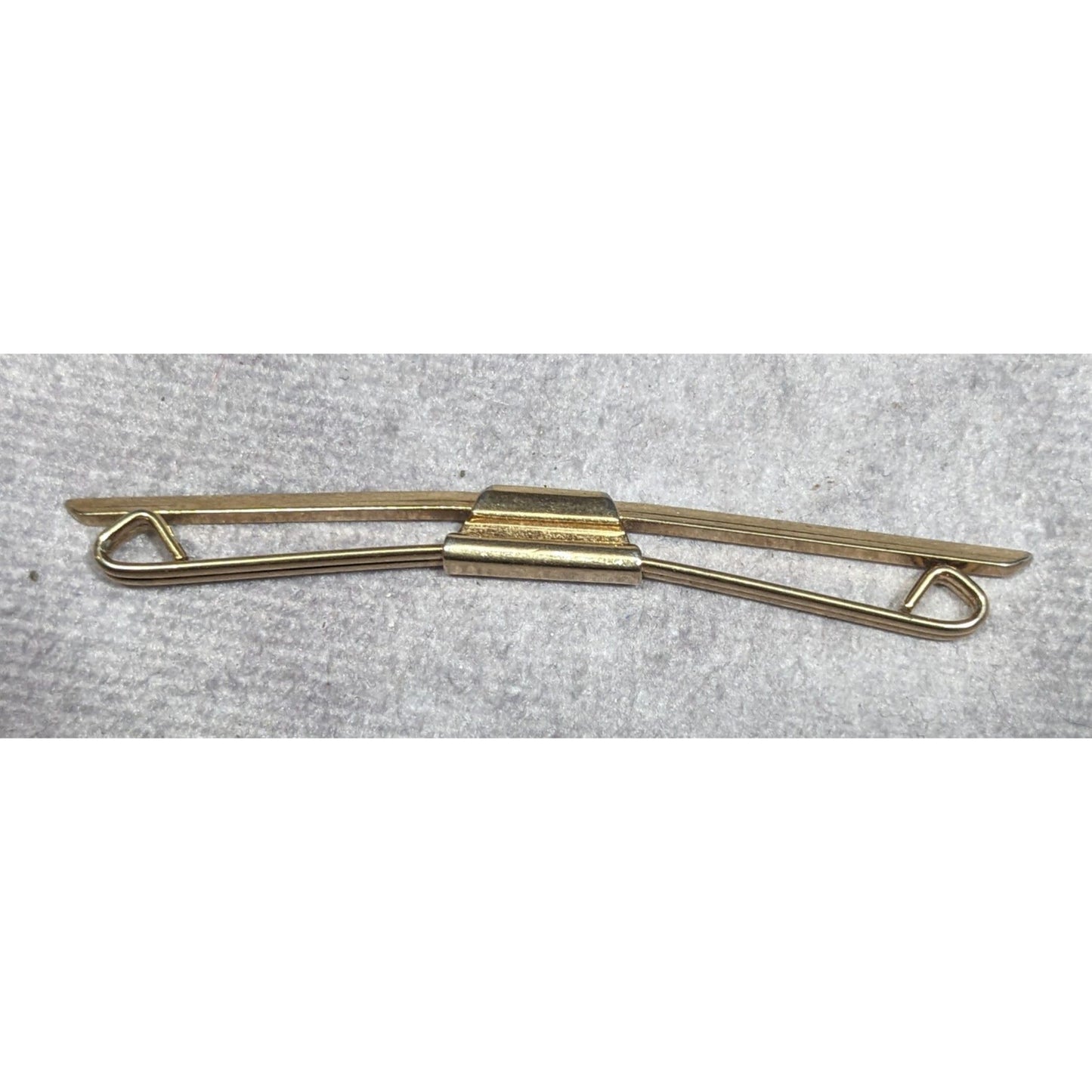 Vintage Elegant Slim Gold Tone Collar Bar