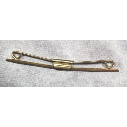 Vintage Elegant Slim Gold Tone Collar Bar