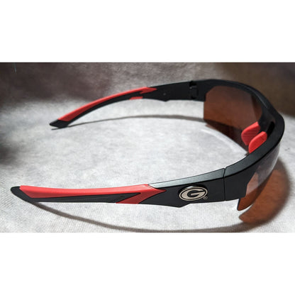 Georgia Bulldogs Black And Red Sporty Sunglasses