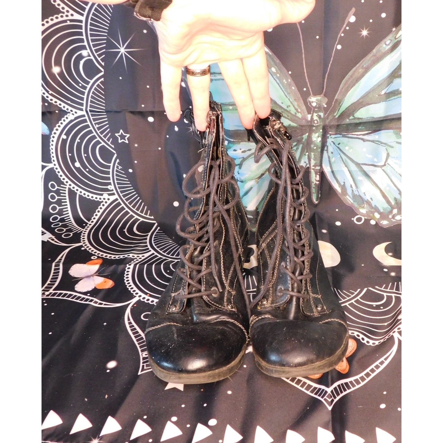 G by Guess Black Moto Boots Size 9.5 Womens