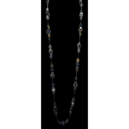 Chicos Vintage Glass & Metal Statement Opera Necklace