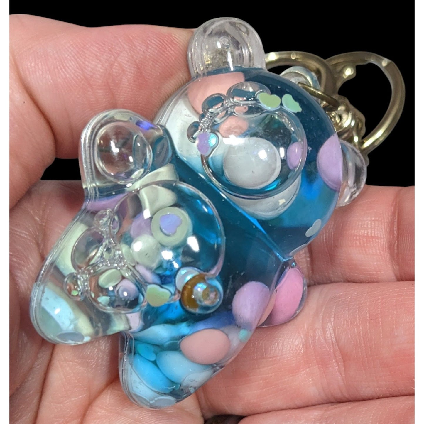 Kawaii The Sunshine Unicorn Blue Bear Cub Keychain