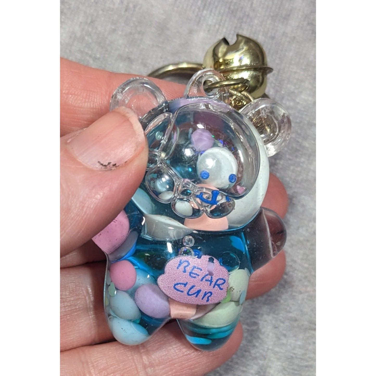 Kawaii The Sunshine Unicorn Blue Bear Cub Keychain