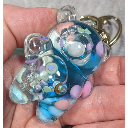 Kawaii The Sunshine Unicorn Blue Bear Cub Keychain