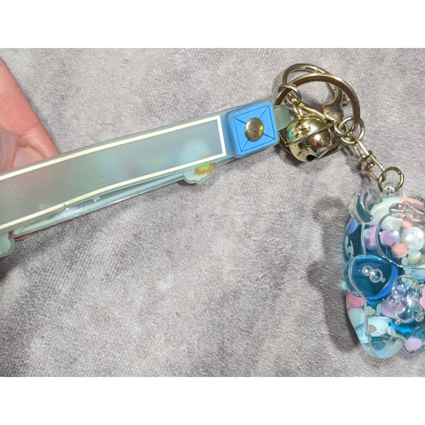 Kawaii The Sunshine Unicorn Blue Bear Cub Keychain