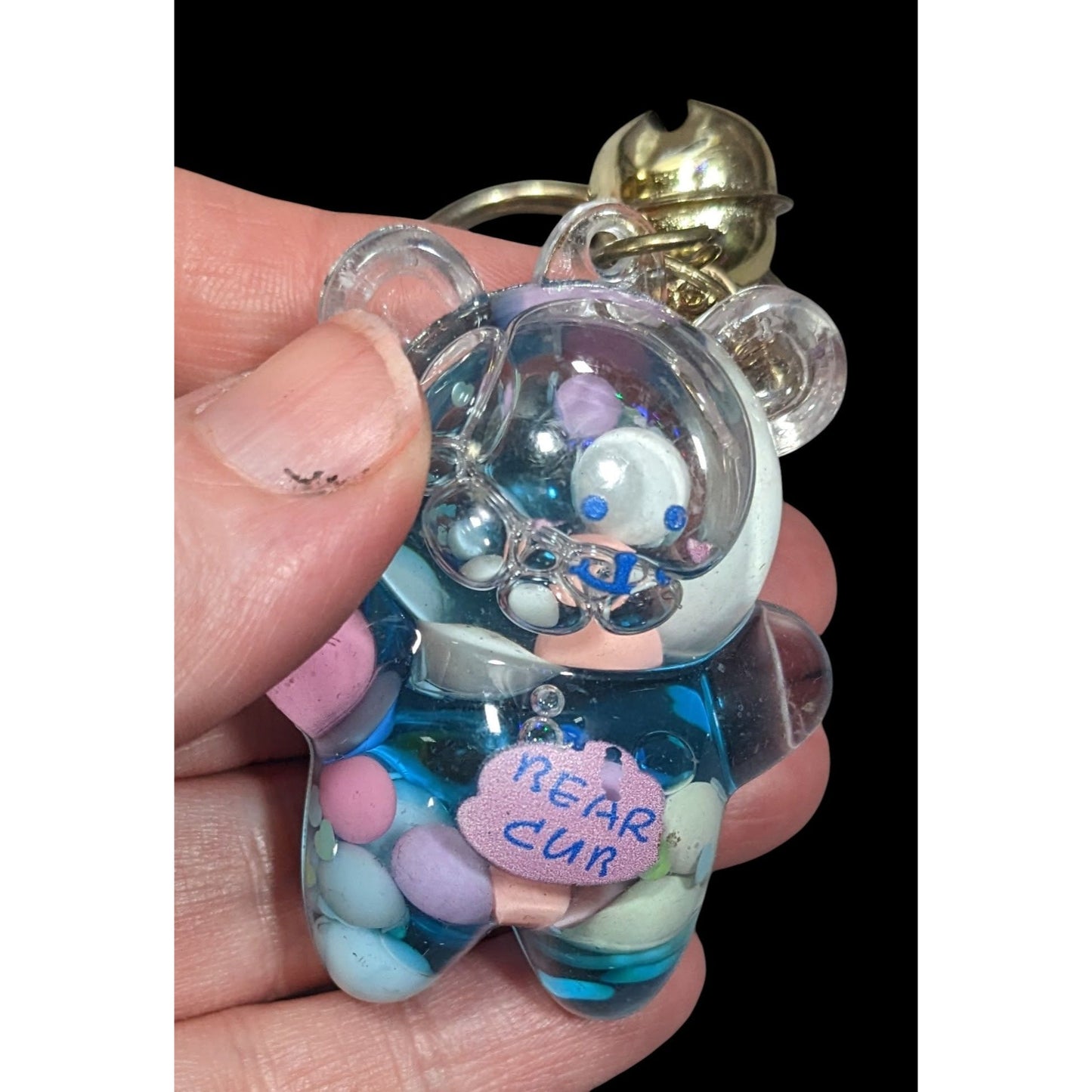 Kawaii The Sunshine Unicorn Blue Bear Cub Keychain