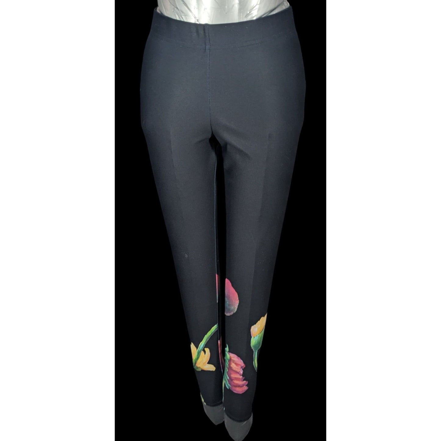 Debbie Dannheisser Flower Series Fine Art High Waist Leggings Size Medium