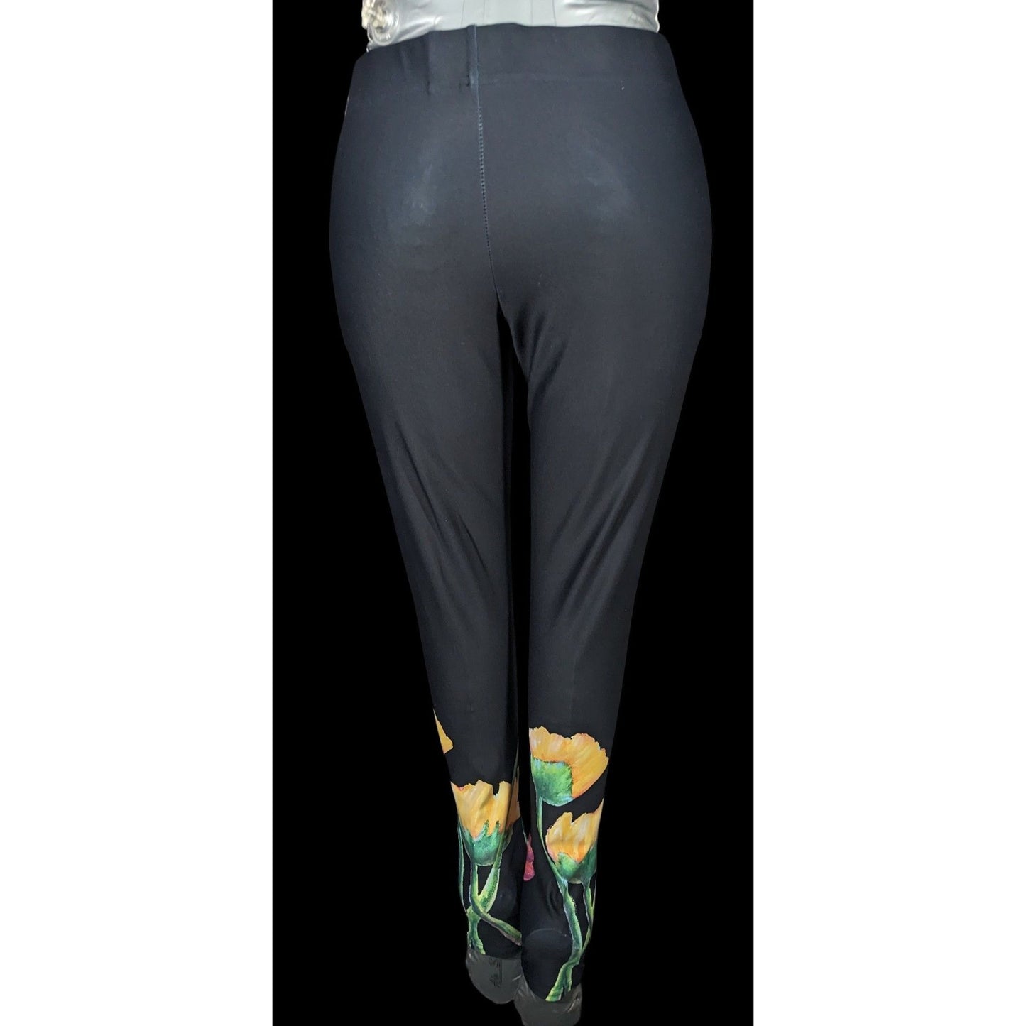 Debbie Dannheisser Flower Series Fine Art High Waist Leggings Size Medium