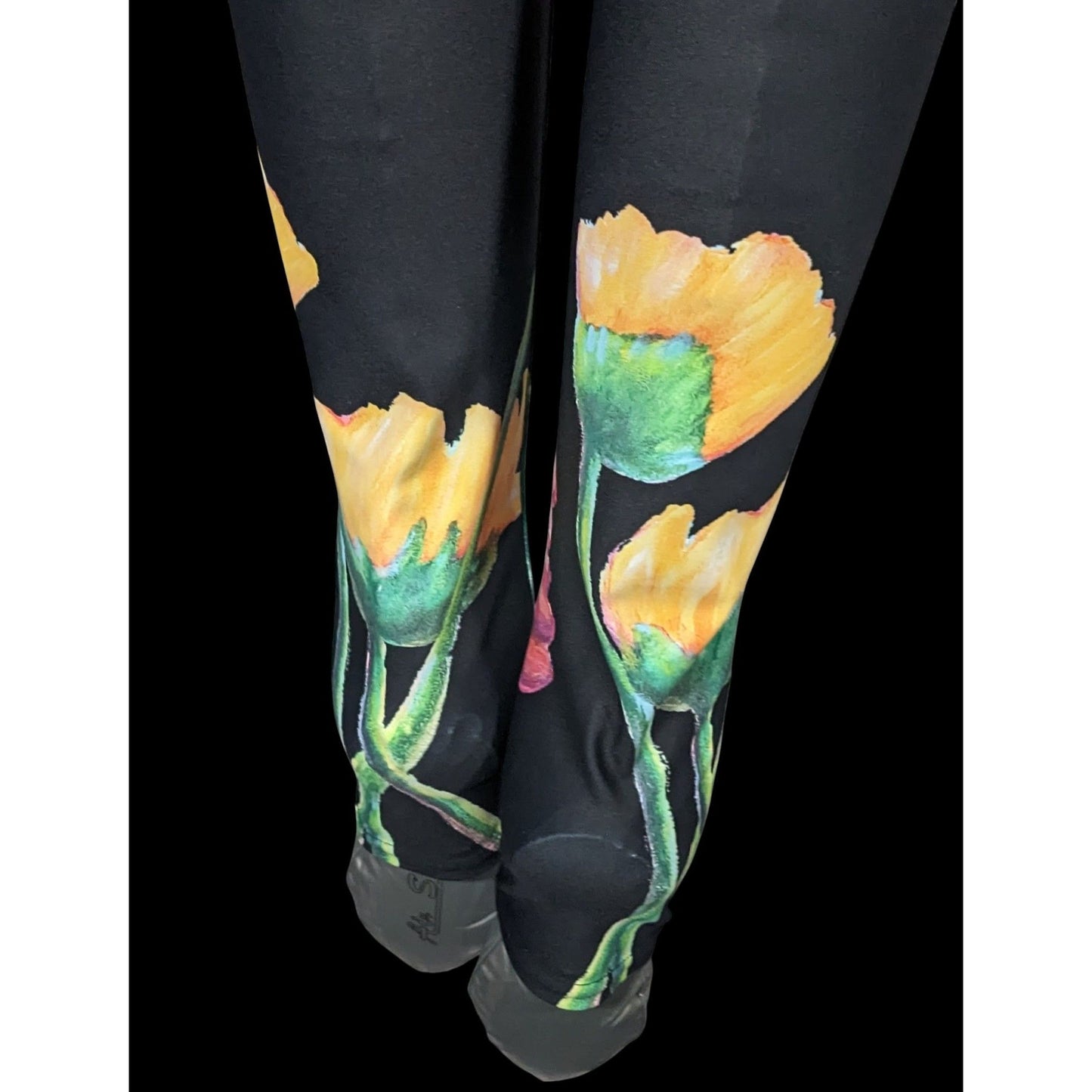 Debbie Dannheisser Flower Series Fine Art High Waist Leggings Size Medium
