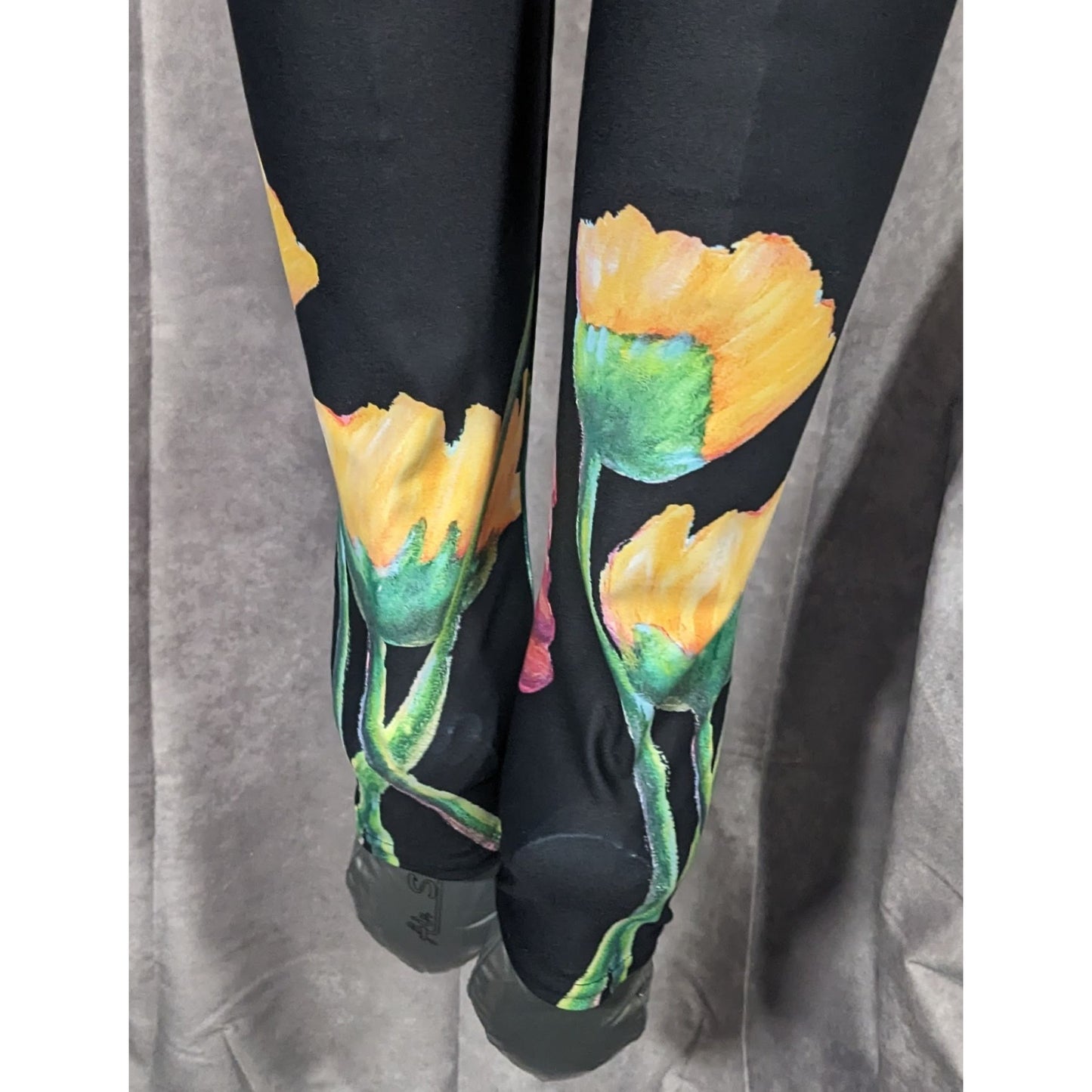 Debbie Dannheisser Flower Series Fine Art High Waist Leggings Size Medium