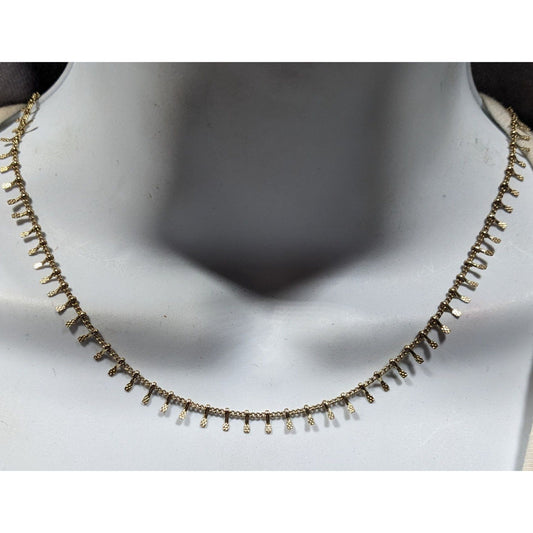 Time & Tru Minimalist Gold Tone Key Charm Chain Necklace