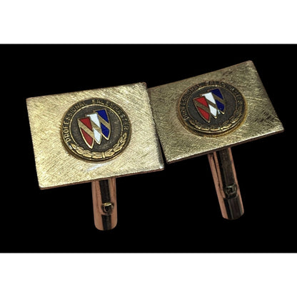 Vintage Buick Professional Salesman Gold Tone Cuff Links