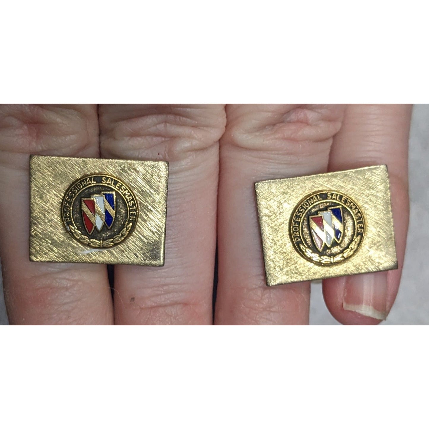 Vintage Buick Professional Salesman Gold Tone Cuff Links