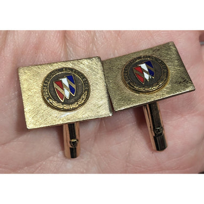 Vintage Buick Professional Salesman Gold Tone Cuff Links
