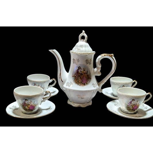 Vintage Royal Crown Courting Couple Collectible Tea Set