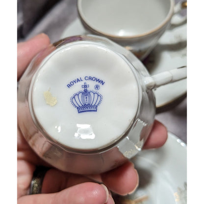 Vintage Royal Crown Courting Couple Collectible Tea Set