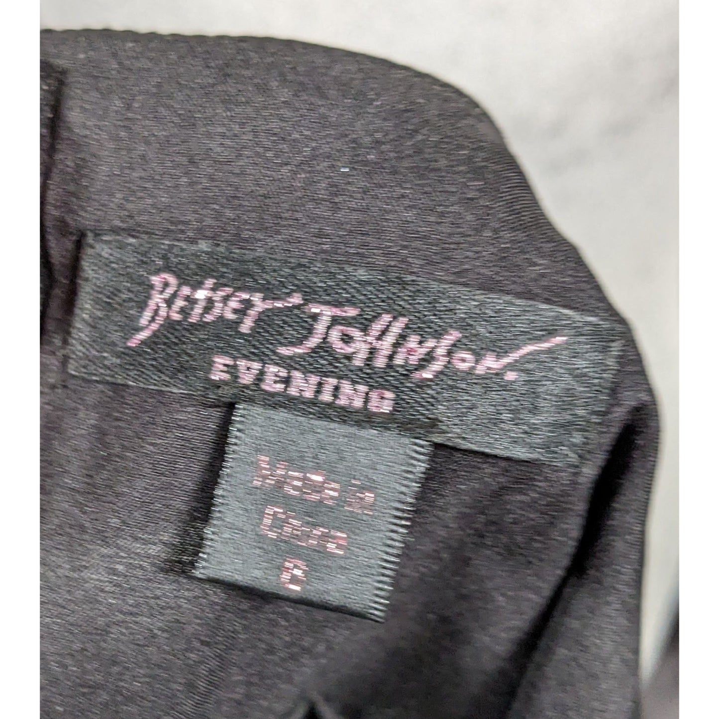 Betsey Johnson Evening Black Sequin Striped Dress Size 6