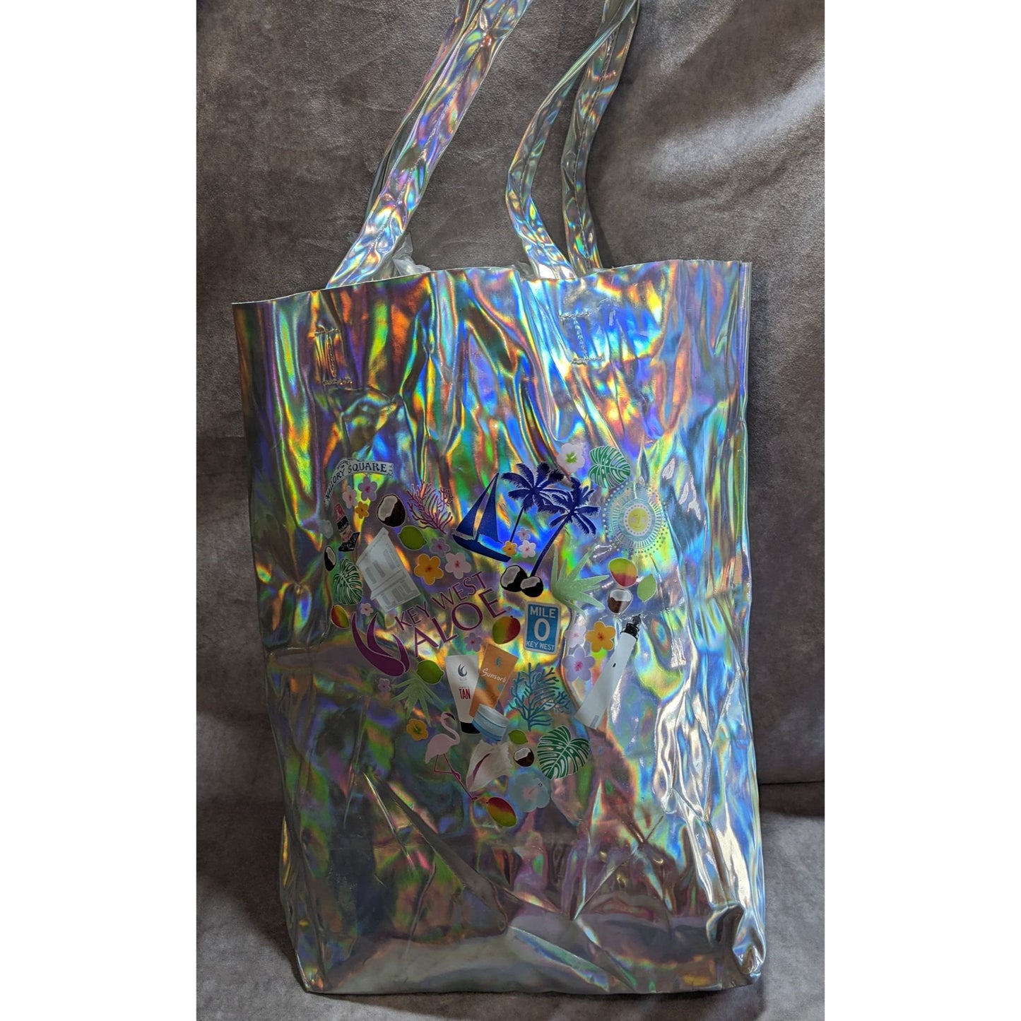 Key West Aloe Holographic Florida-Themed Tote Bag